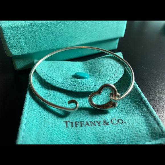 NEW - Authentic Tiffany Elsa Peretti Open Heart Bangle - Picture 2 of 7
